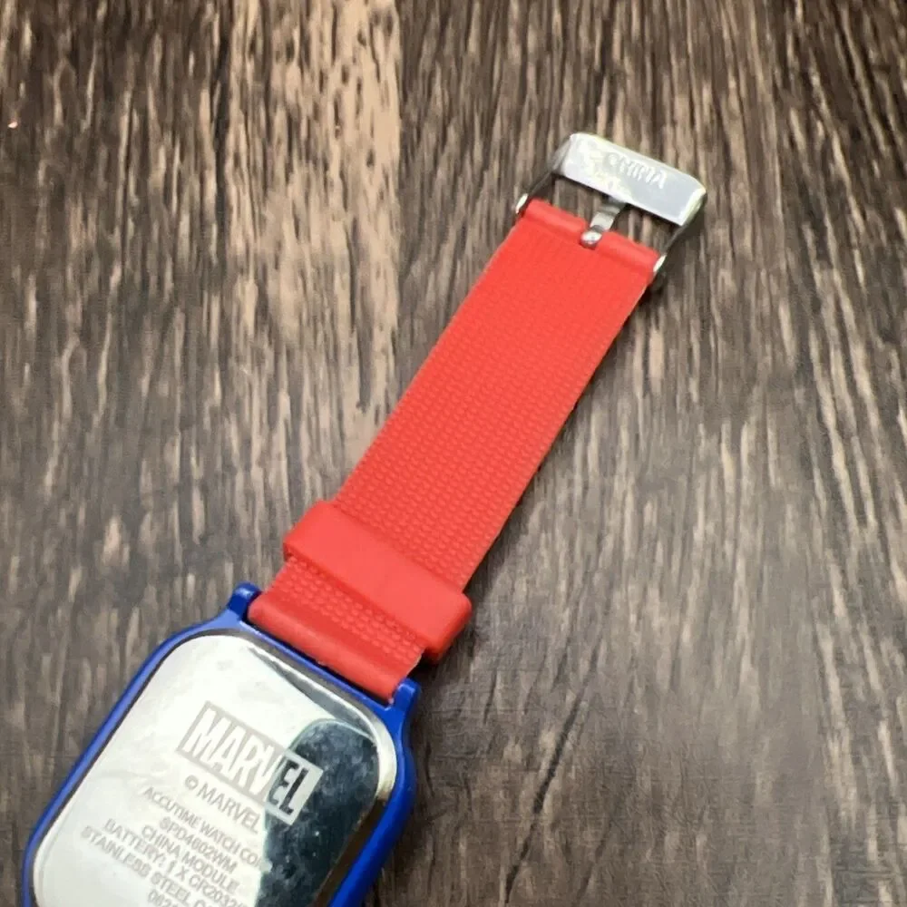 Marvel Spiderman Kids And All Ages LED Touch Watch Spider Band Works 7”